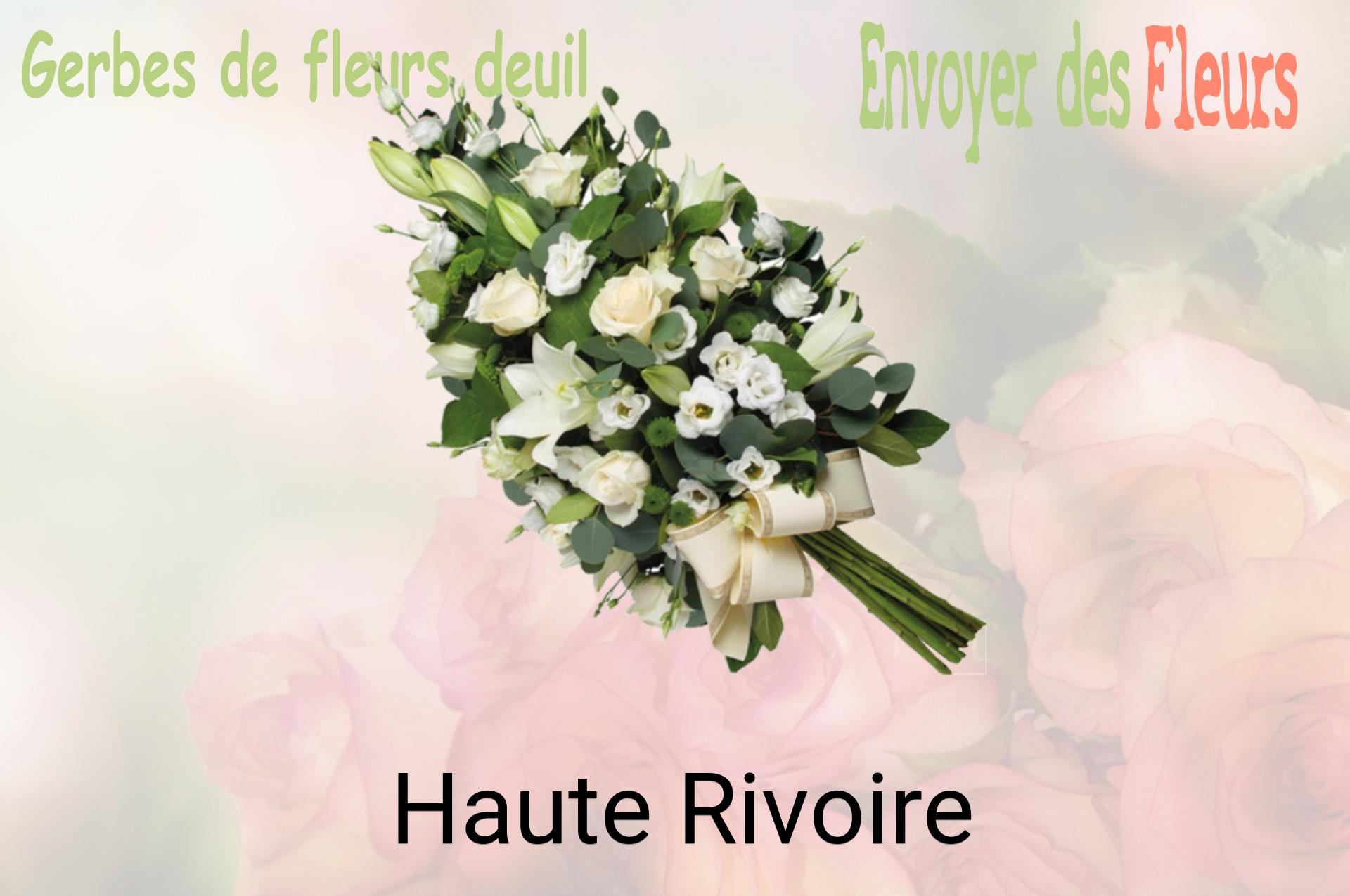 Gerbe de fleurs de deuil livrée à Haute-Rivoire